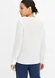 Kräppad blus med spets, bonprix