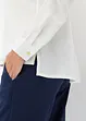 Kräppad blus med spets, bonprix