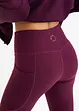 Sportleggings med mobilficka, snabbtorkande, bonprix