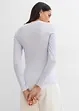 Långärmad topp i halvtransparent material, bonprix