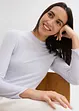 Långärmad topp i halvtransparent material, bonprix