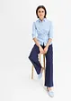 Randig blus med knytband, bonprix