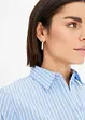 Randig blus med knytband, bonprix