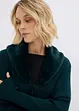 Cardigan med vävd päls, bonprix
