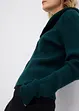 Cardigan med vävd päls, bonprix