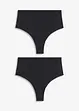 Sömlös stringtrosa med lätt formande effekt (2-pack), bonprix
