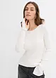 Ribbstickad topp, bonprix