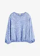 Blustunika i mönstrad satin, bonprix