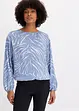 Blustunika i mönstrad satin, bonprix