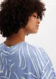 Blustunika i mönstrad satin, bonprix