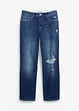 Straight Jeans Mid Waist, med bekväm midja, cropped, bonprix