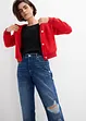 Straight Jeans Mid Waist, med bekväm midja, cropped, bonprix