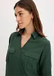 Skjortblus med  omlottlook, bonprix
