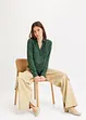 Skjortblus med  omlottlook, bonprix