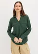 Skjortblus med  omlottlook, bonprix