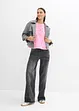 Blus med rosetter, bonprix