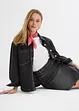 Jeanskjol med omlottlook, bonprix