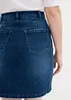 Jeanskjol med omlottlook, bonprix