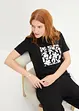 T-shirt med blomtryck, bonprix