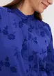 Lätt transparent blus med blomapplikation, bonprix