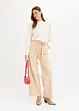 Lätt transparent blus med blomapplikation, bonprix
