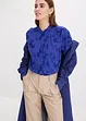 Lätt transparent blus med blomapplikation, bonprix