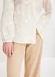 Lätt transparent blus med blomapplikation, bonprix