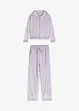 Cardigan och byxa i velour för barn (2 delar), bonprix