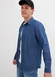 Långärmad jeansskjorta i ren bomull, bonprix