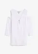 Cold shoulder-topp i följsam viskos, bonprix