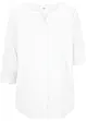 Blus med linne och 3/4-ärm, bonprix