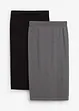 Jerseykjol i pennsmal modell (2-pack), bonprix