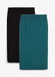 Jerseykjol i pennsmal modell (2-pack), bonprix