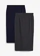 Jerseykjol i pennsmal modell (2-pack), bonprix