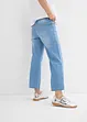 Straight Jeans Mid Waist med bekväm midja, cropped, bonprix