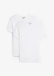 T-shirt i ren ekologisk bomull (2-pack), Slim Fit, bonprix