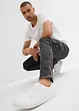 Regular Fit Cargo Jeans i dra på-modell, Tapered, bonprix