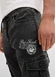 Regular Fit Cargo Jeans i dra på-modell, Tapered, bonprix