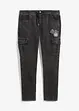 Regular Fit Cargo Jeans i dra på-modell, Tapered, bonprix