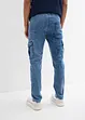 Regular Fit Cargo Jeans i dra på-modell, Tapered, bonprix