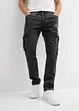 Regular Fit Cargo Jeans i dra på-modell, Tapered, bonprix