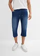 Regular Fit 3/4-jeans i dra på-modell av tunn denim, Straight (2-pack), bonprix
