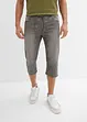 3/4-Jeans i dra på-modell av tunn denim, Regular Fit, Straight (2-pack), bonprix