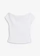 Off-shoulder-topp av ren ekologisk bomull, bonprix