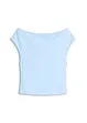 Off-shoulder-topp av ren ekologisk bomull, bonprix