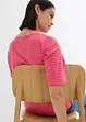 Randig T-shirt med broderi, bonprix