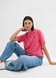 Randig T-shirt med broderi, bonprix