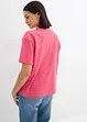 Randig T-shirt med broderi, bonprix