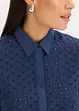 Blus med hålbroderi, bonprix