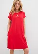 Jerseyklänning i mix av viskos och elastan med broderi, bonprix